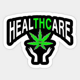 HEALTHCARE - THC Pot Leaf | Support Medical Marijuana Weed Sticker